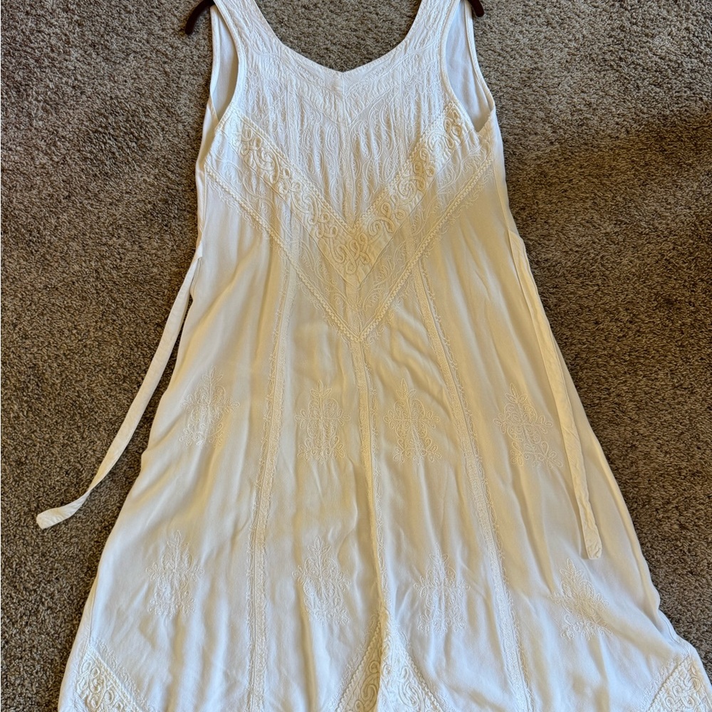 BOHO CHIC, Hippie chic  White Sleeveless Dress